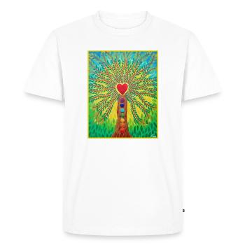Lebensbaum Lebensenergie - Sonja von Staden - T-shirt Premium bio Homme - blanc - Devant - Nico (187cm)