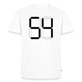 NUMÉRO 54 Cinquante-quatre Cadeaux Numériques - T-shirt Premium bio Homme - blanc - Devant - Nico (187cm)