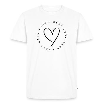 Self Love Club - Men's Premium Organic T-Shirt - white - Front - Nico (187cm)