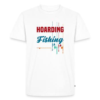It's Not Hoarding Fishing Rods Graphic - Men's Premium Organic T-Shirt - white - Front - Nico (187cm)