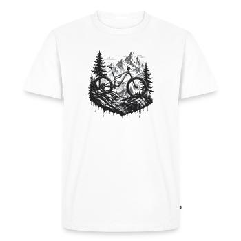 VTT VTT, Descente en montagne, Sports naturels - T-shirt Premium bio Homme - blanc - Devant - Nico (187cm)