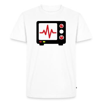 ECG Monitor Heartbeat Medicine - Men's Premium Organic T-Shirt - white - Front - Nico (187cm)