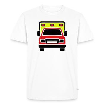 Ambulance Ambulance Front - Men's Premium Organic T-Shirt - white - Front - Nico (187cm)