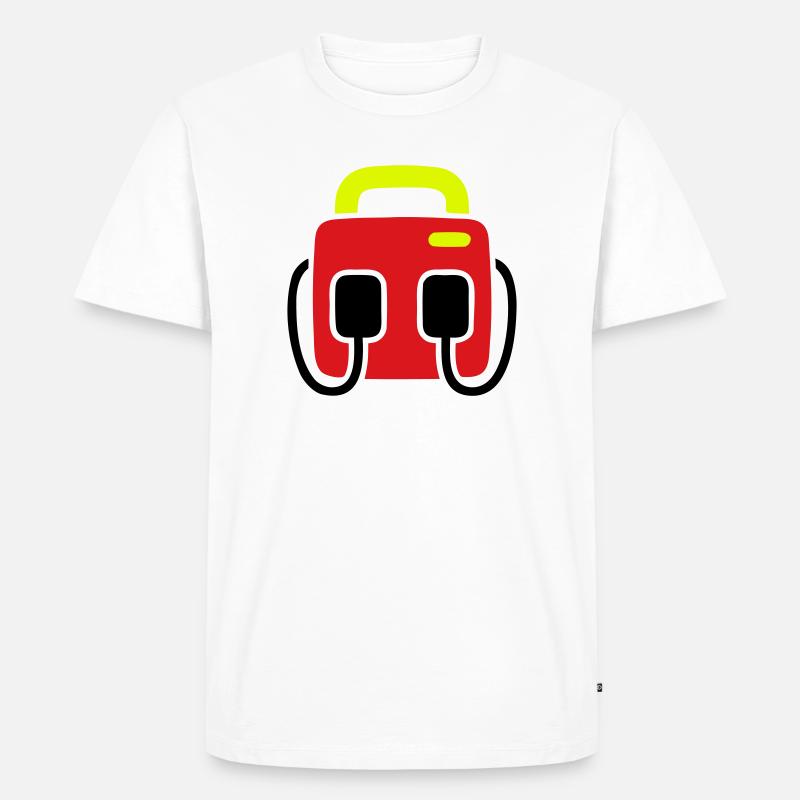 Defibrillator AED Erste Hilfe - Männer Premium Bio T-Shirt - Weiß