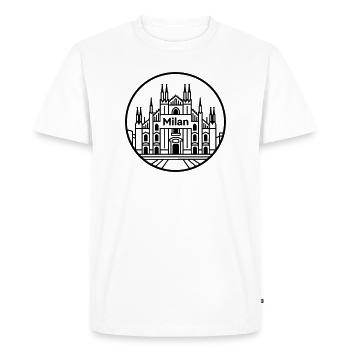 Milan - T-shirt Premium bio Homme - blanc - Devant - Nico (187cm)