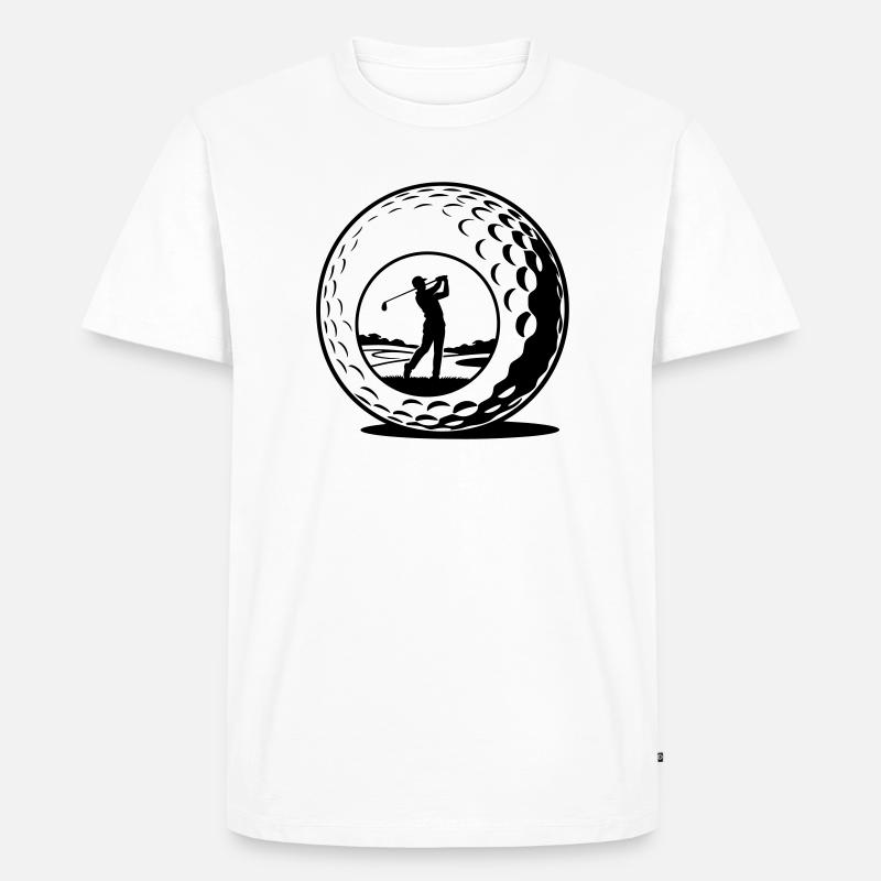 Golfball - Männer Premium Bio T-Shirt - Weiß