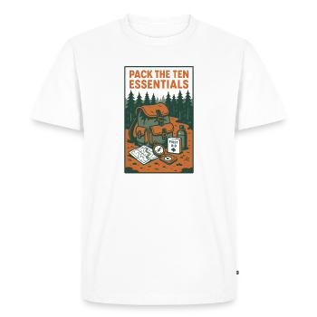 Ten Essentials | Scout Equipment - Men's Premium Organic T-Shirt - white - Front - Nico (187cm)