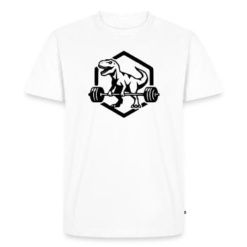 T-Rex - T-shirt Premium bio Homme - blanc - Devant - Nico (187cm)