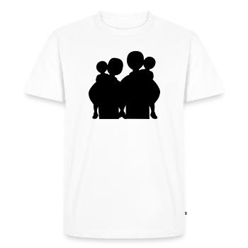 Silhouette familiale Les parents Enfants aiment ensemble - T-shirt Premium bio Homme - blanc - Devant - Nico (187cm)