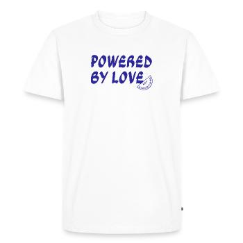 Propulsés par l’amour, pas par des algorithmes - T-shirt Premium bio Homme - blanc - Devant - Nico (187cm)