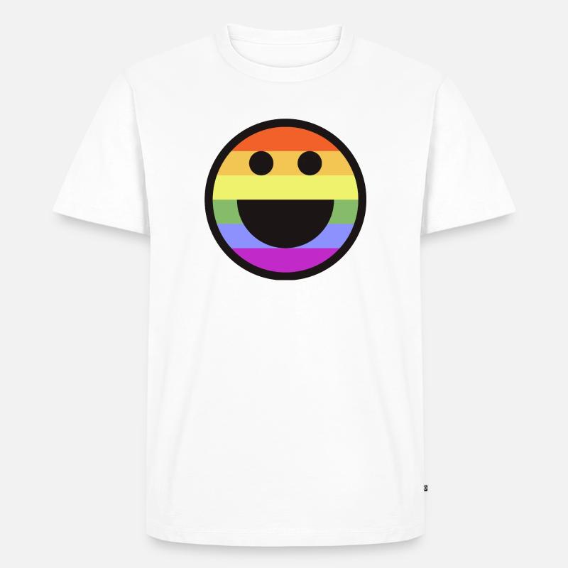 Rainbow LGBTQ Pride - Männer Premium Bio T-Shirt - Weiß