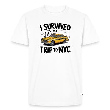I Survived My Trip To NYC Souvenir Tourists - Men's Premium Organic T-Shirt - white - Front - Nico (187cm)