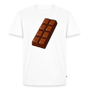 Chocolate Bar Cartoon Retro - Men's Premium Organic T-Shirt - white - Front - Nico (187cm)