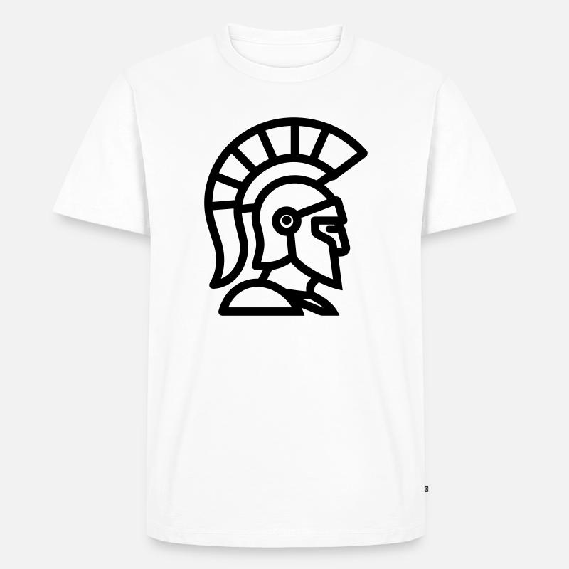 Spartanisch - Männer Premium Bio T-Shirt - Weiß