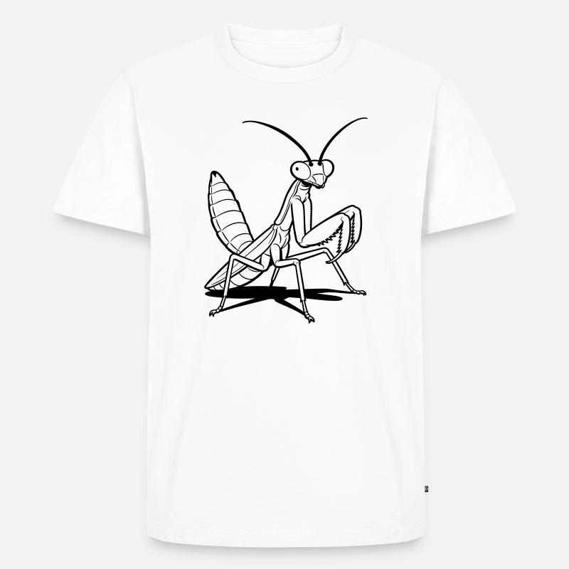 Gottesanbeterin - Männer Premium Bio T-Shirt - Weiß