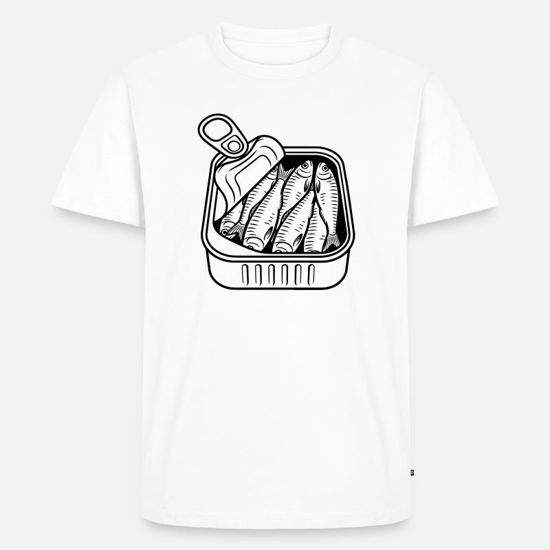 Sardinen - Männer Premium Bio T-Shirt - Weiß