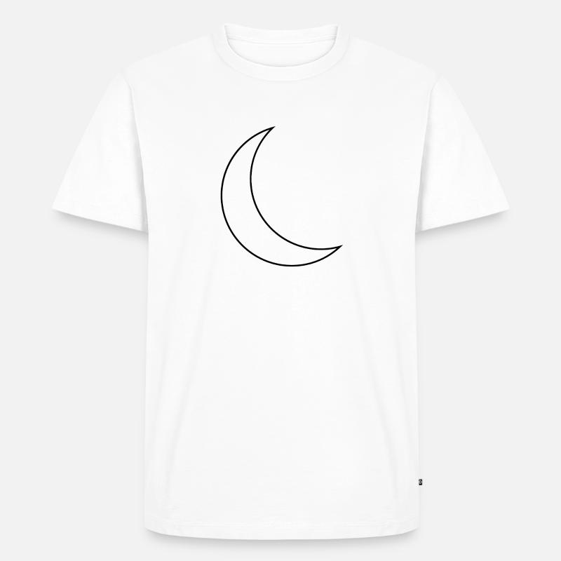 Mondsichel - Männer Premium Bio T-Shirt - Weiß