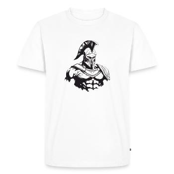 Muscles de la salle de sport spartiate - T-shirt Premium bio Homme - blanc - Devant - Nico (187cm)