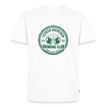 Club de bière délicieuse boisson Retour au sommeil - T-shirt Premium bio Homme - blanc - Devant - Nico (187cm)