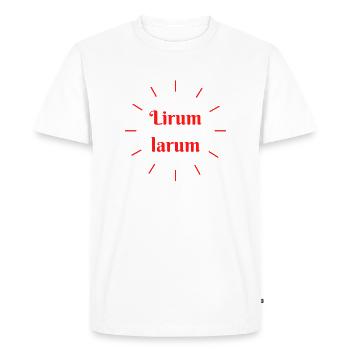 Lirumlarum Sun - Vocabulaire, mots oubliés - T-shirt Premium bio Homme - blanc - Devant - Nico (187cm)