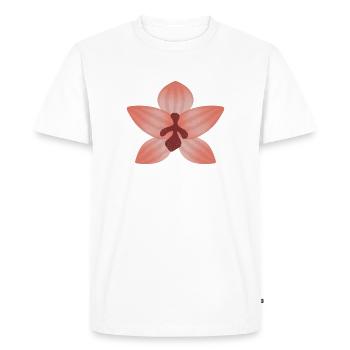 Pastel Orchid Bloom - Men's Premium Organic T-Shirt - white - Front - Nico (187cm)