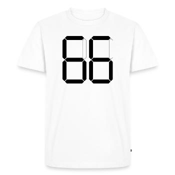 NUMÉRO 66 Soixante-six Cadeaux Numériques - T-shirt Premium bio Homme - blanc - Devant - Nico (187cm)