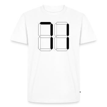 NUMÉRO 71 Soixante-et-onze Cadeaux Numérique - T-shirt Premium bio Homme - blanc - Devant - Nico (187cm)