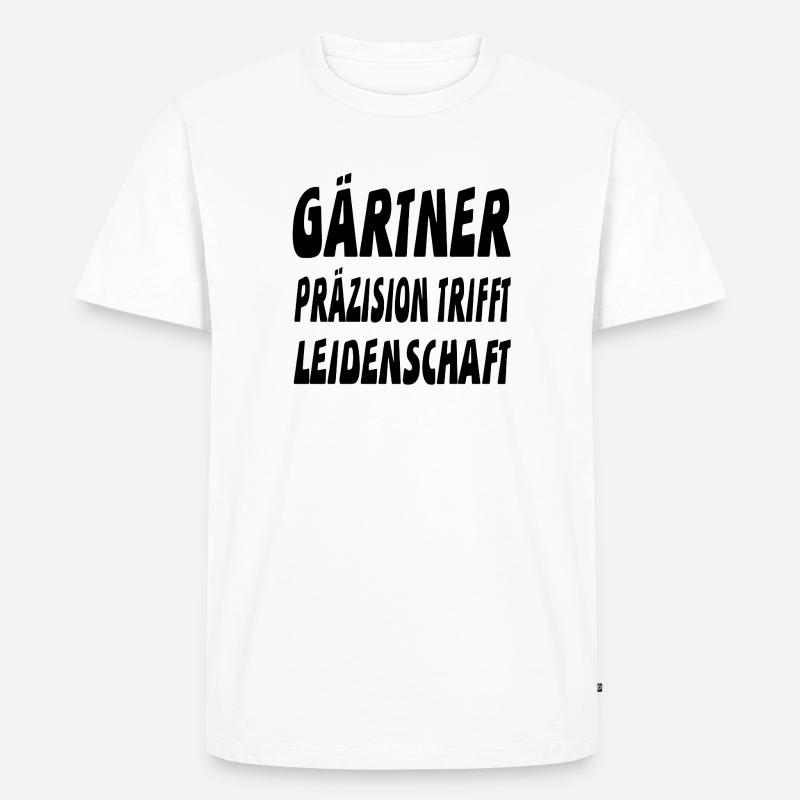 Gärtner - Männer Premium Bio T-Shirt - Weiß