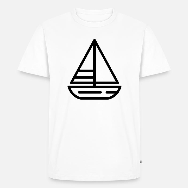 Segelschiff - Männer Premium Bio T-Shirt - Weiß
