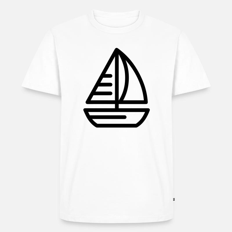 Boot - Männer Premium Bio T-Shirt - Weiß