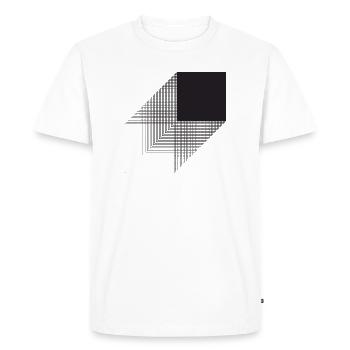 Conception audacieuse du carré Bauhaus - T-shirt Premium bio Homme - blanc - Devant - Nico (187cm)