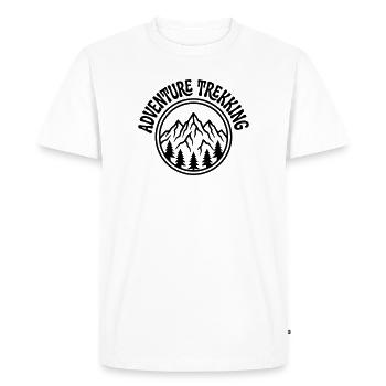 Aventure de randonnée - T-shirt Premium bio Homme - blanc - Devant - Nico (187cm)