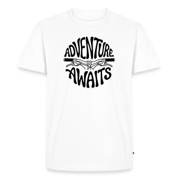 bicyclette - T-shirt Premium bio Homme - blanc - Devant - Nico (187cm)