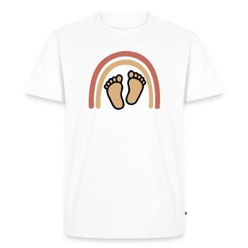 Baby Feet Rainbow Bohême - T-shirt Premium bio Homme - blanc - Devant - Nico (187cm)