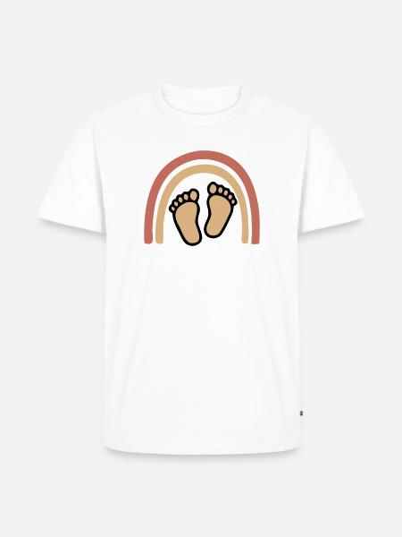 Baby Feet Rainbow Boho - Men's Premium Organic T-Shirt - white