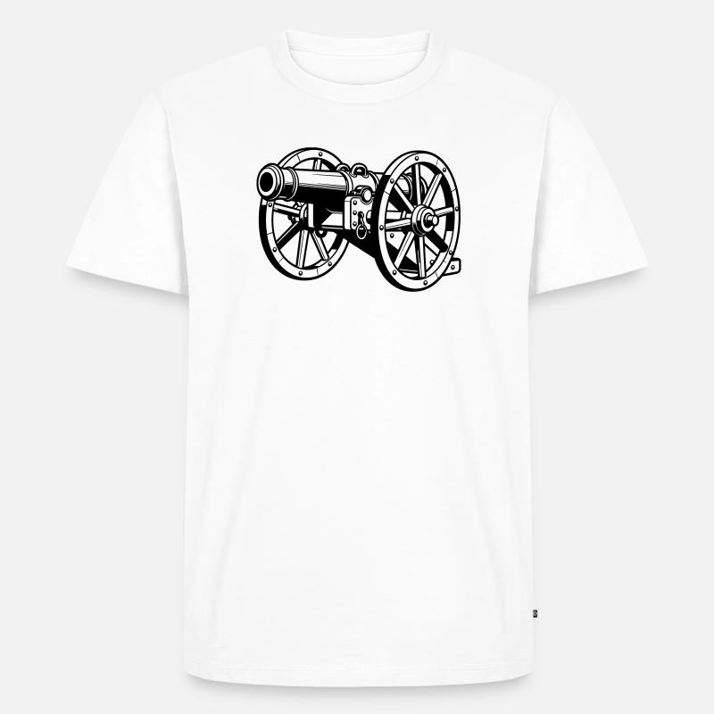 Kanone - Männer Premium Bio T-Shirt - Weiß