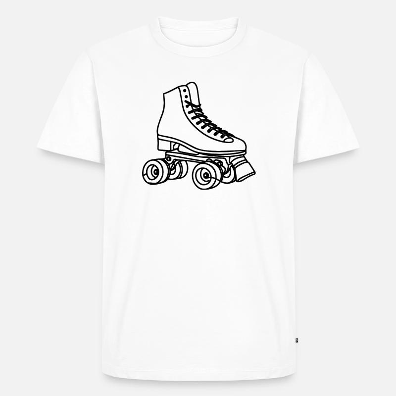 Rollerskates - Männer Premium Bio T-Shirt - Weiß