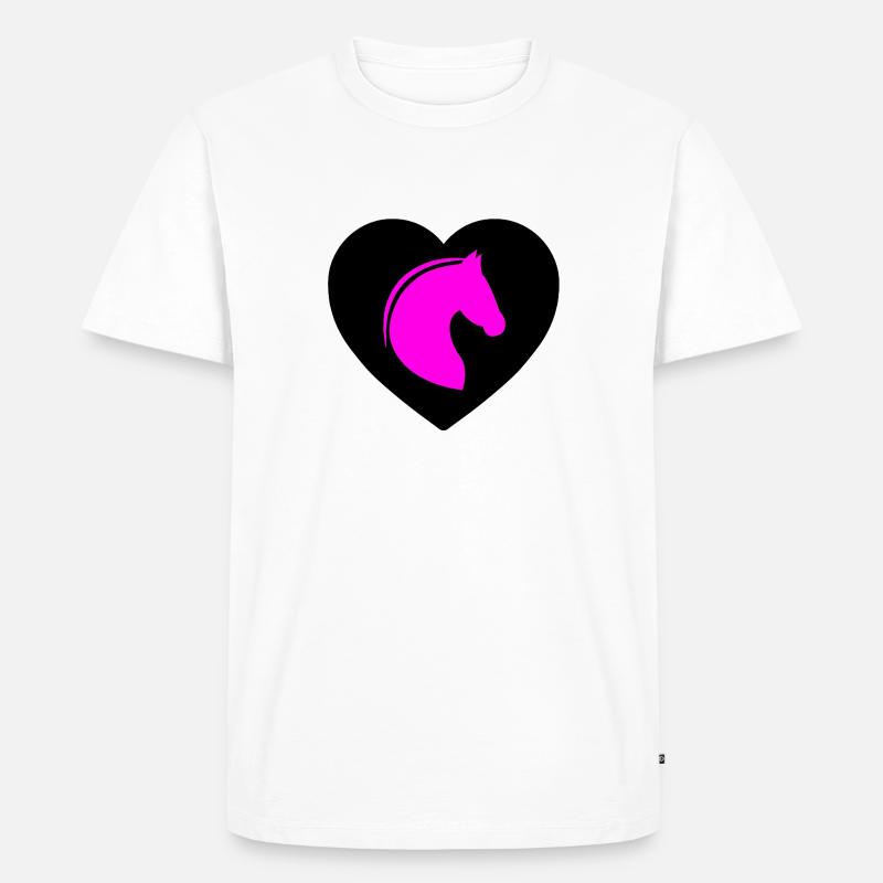 Chevaux - T-shirt Premium bio Homme - blanc