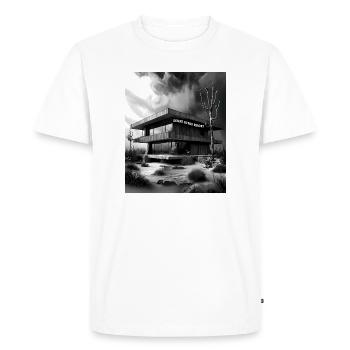 DESERT DETOX RESORT - Brutalist Architecture Sketc - Men's Premium Organic T-Shirt - white - Front - Nico (187cm)