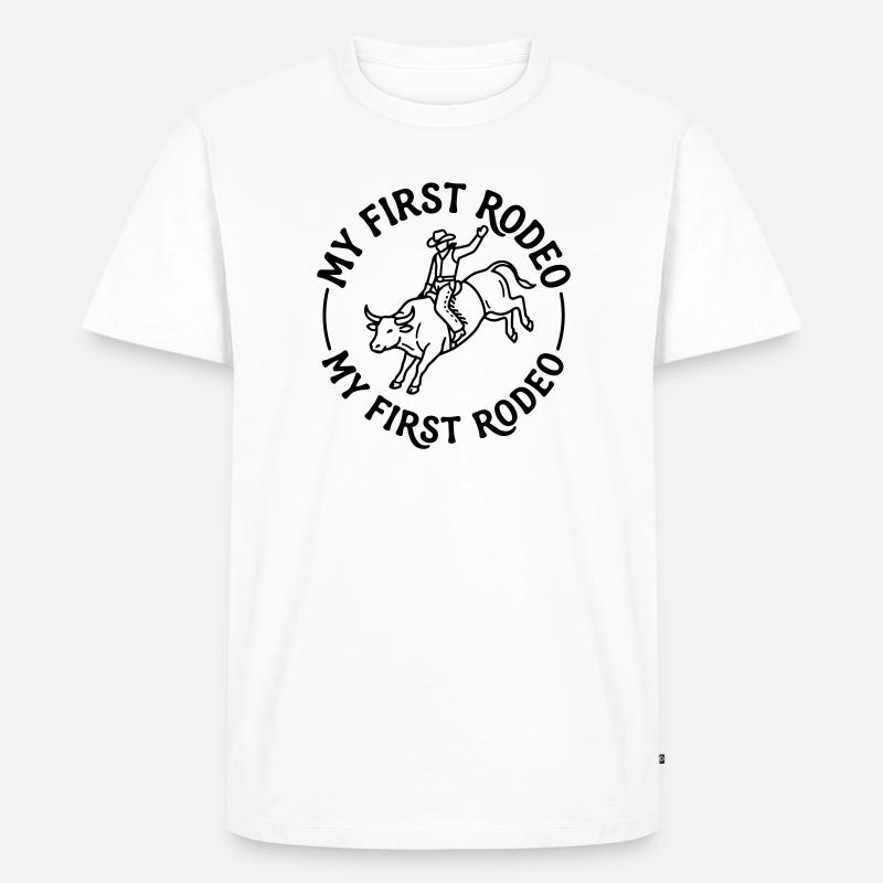 Rodeo - Männer Premium Bio T-Shirt - Weiß