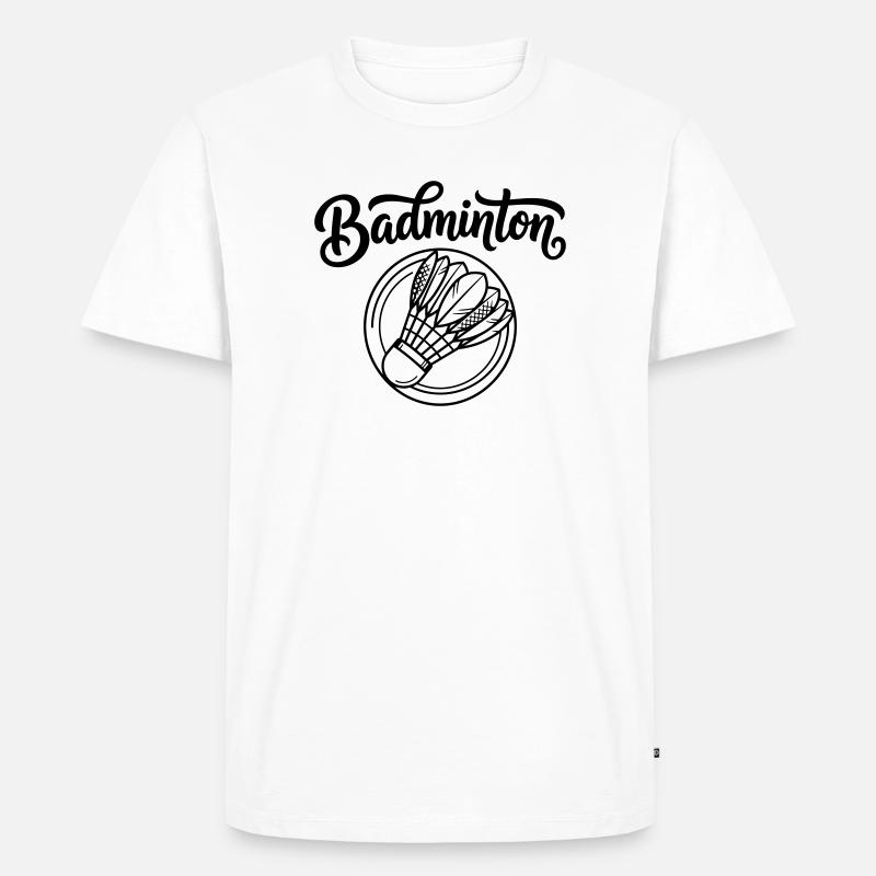 Badminton - Männer Premium Bio T-Shirt - Weiß