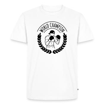 Boxen - Männer Premium Bio T-Shirt - Weiß - Vorne - Nico (187cm)