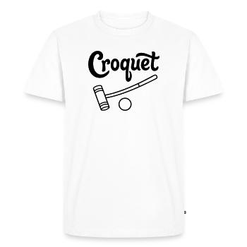 Croquet - T-shirt Premium bio Homme - blanc - Devant - Nico (187cm)