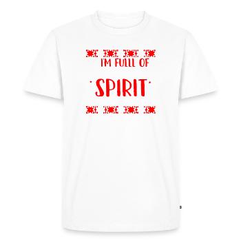 Pleine d’esprit de Noël Vodka Tee - T-shirt Premium bio Homme - blanc - Devant - Nico (187cm)
