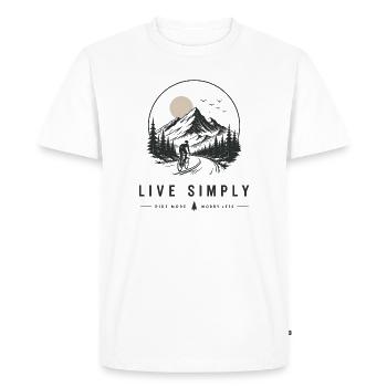 Road bike bike mountain bike tour - Men's Premium Organic T-Shirt - white - Front - Nico (187cm)