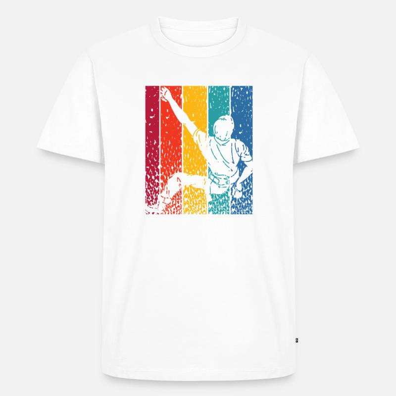 Boulderer Boulder Bouldern - Männer Premium Bio T-Shirt - Weiß