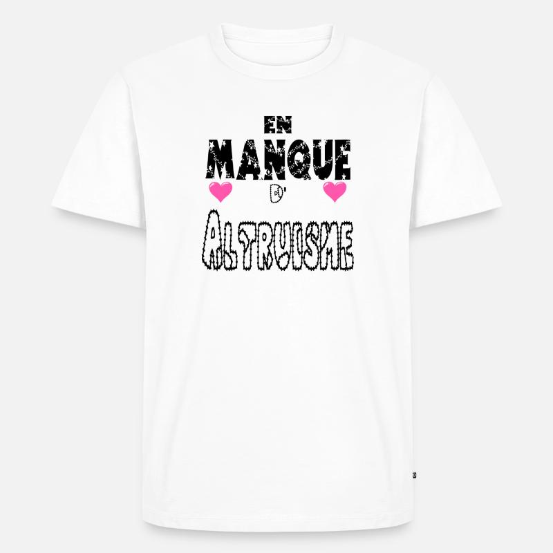 Fehlender Altruismus - Männer Premium Bio T-Shirt - Weiß
