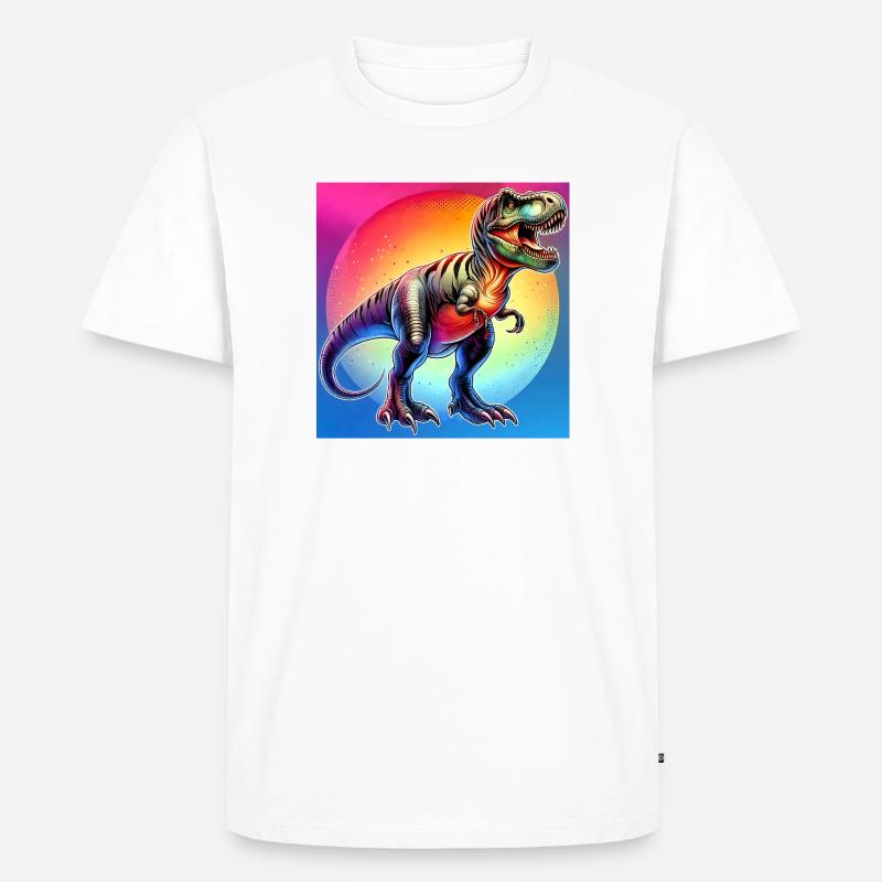 Dinosaurier - Männer Premium Bio T-Shirt - Weiß