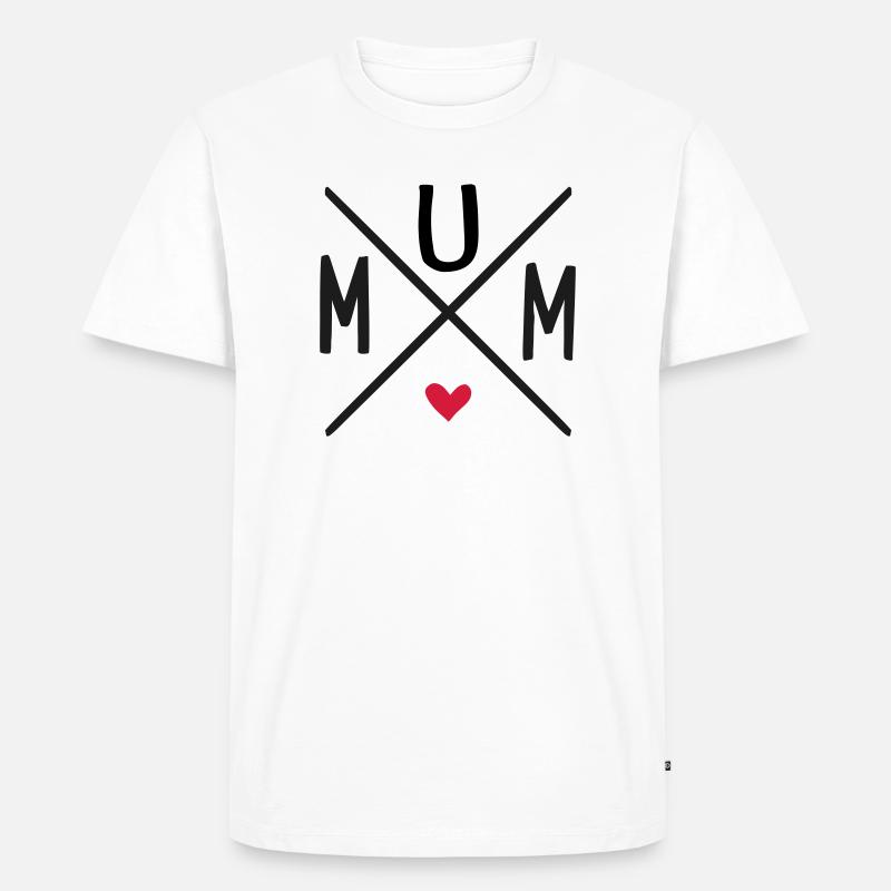 Mum - Männer Premium Bio T-Shirt - Weiß