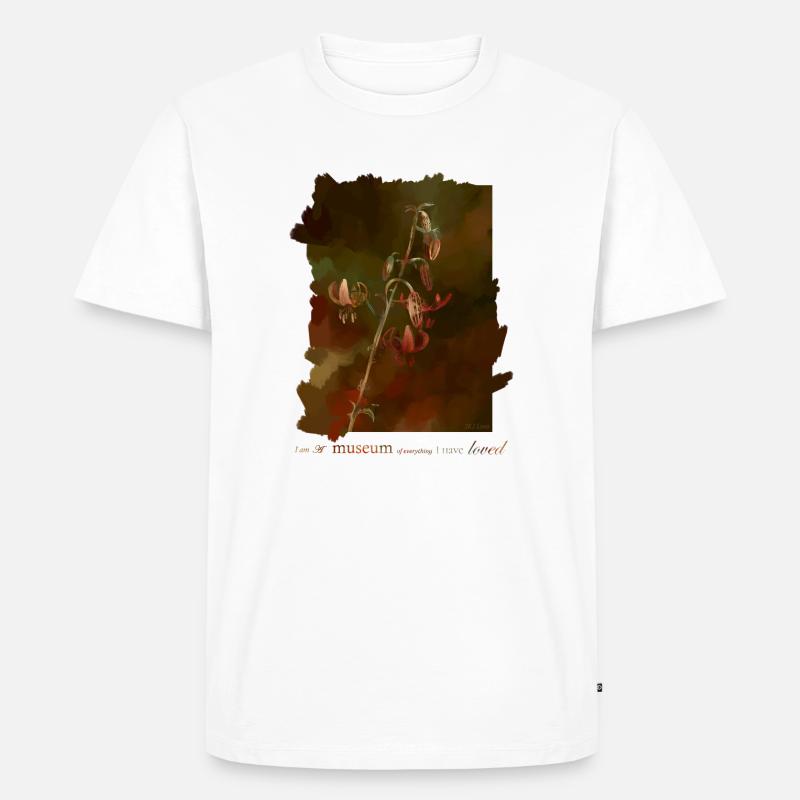 Lily - Männer Premium Bio T-Shirt - Weiß